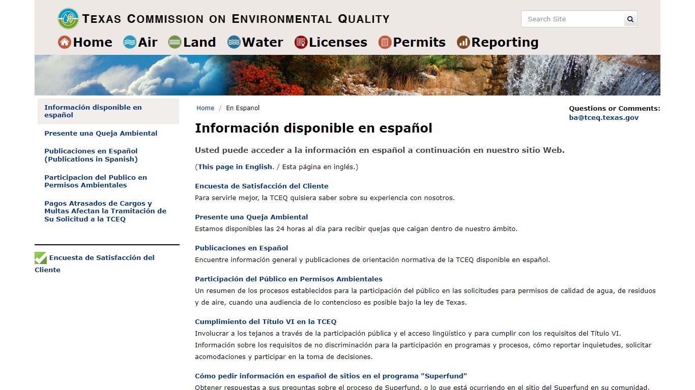 Información disponible en español - www.tceq.texas.gov